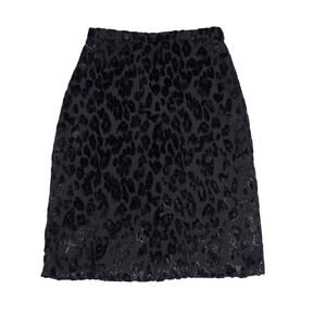 J. Crew Velvet Burnout Animal Leopard Print Sparkle Pencil Skirt Women's Size 10